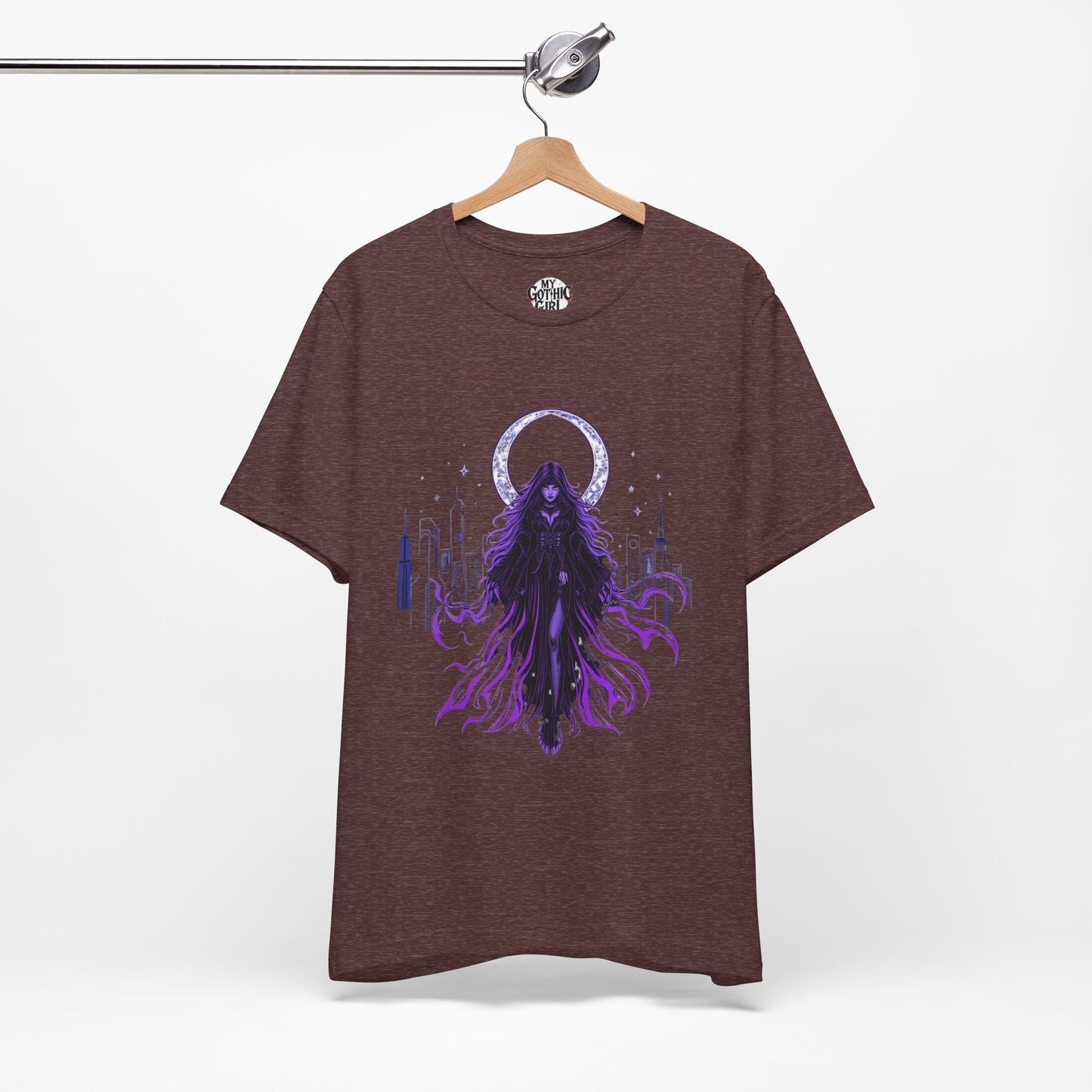 “Celestial Enchantress”  Gothic Graphic T-Shirt – Alt Aesthetic Poetic Goth Street-wear