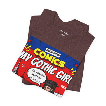 My Gothic Girl Comic Book Graphic Tee – Whimsy Goth Streetwear, Dark Poetry Fashion, Alt Aesthetic Apparel