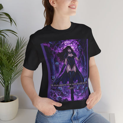 Dark Sorceress Graphic Tee — "A dark desire now sets forth into the night"