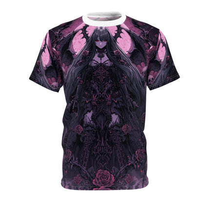 Gothic Anime Reaper Queen Tee – Dark Romance All Over Print | My Gothic Girl