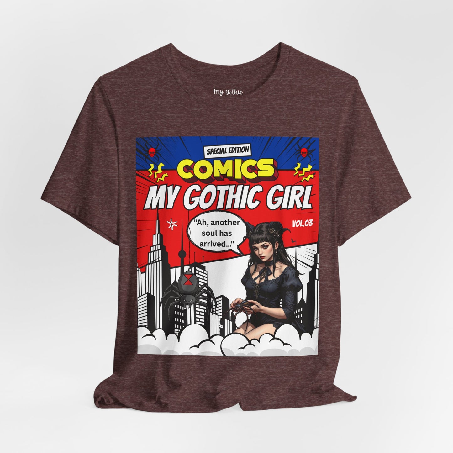 My Gothic Girl Comic Book Graphic Tee – Whimsy Goth Streetwear, Dark Poetry Fashion, Alt Aesthetic Apparel