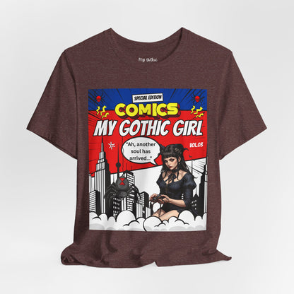 My Gothic Girl Comic Book Graphic Tee – Whimsy Goth Streetwear, Dark Poetry Fashion, Alt Aesthetic Apparel