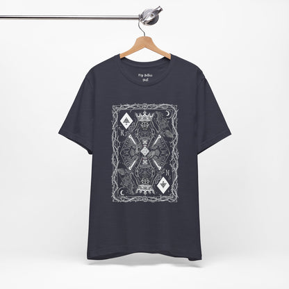 King of Diamonds Playing Card Graphic Tee — Dark Gothic King Design
