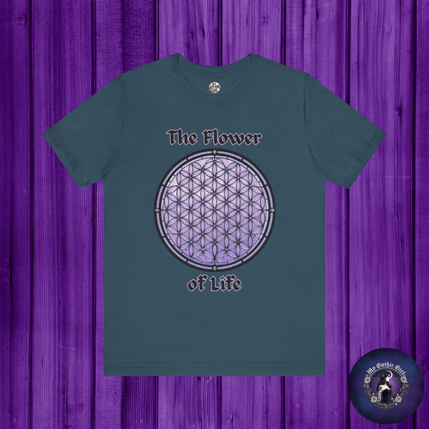 "The Flower of Life"  Gothic Graphic T-Shirt – Alt Aesthetic Poetic Goth Street-wear