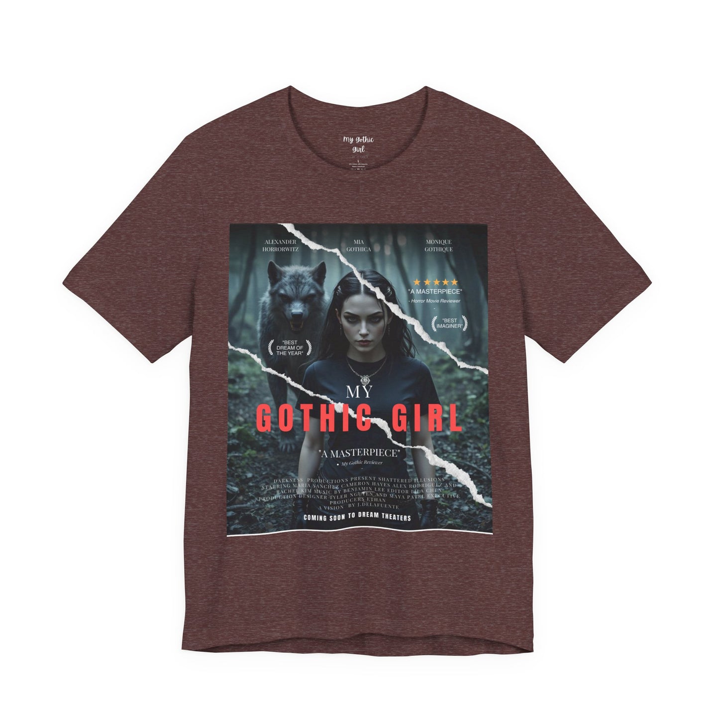 My Gothic Girl T-Shirt "Movie Poster" – Whimsy Goth Streetwear, Dark Poetry Fashion, Alt Aesthetic Apparel