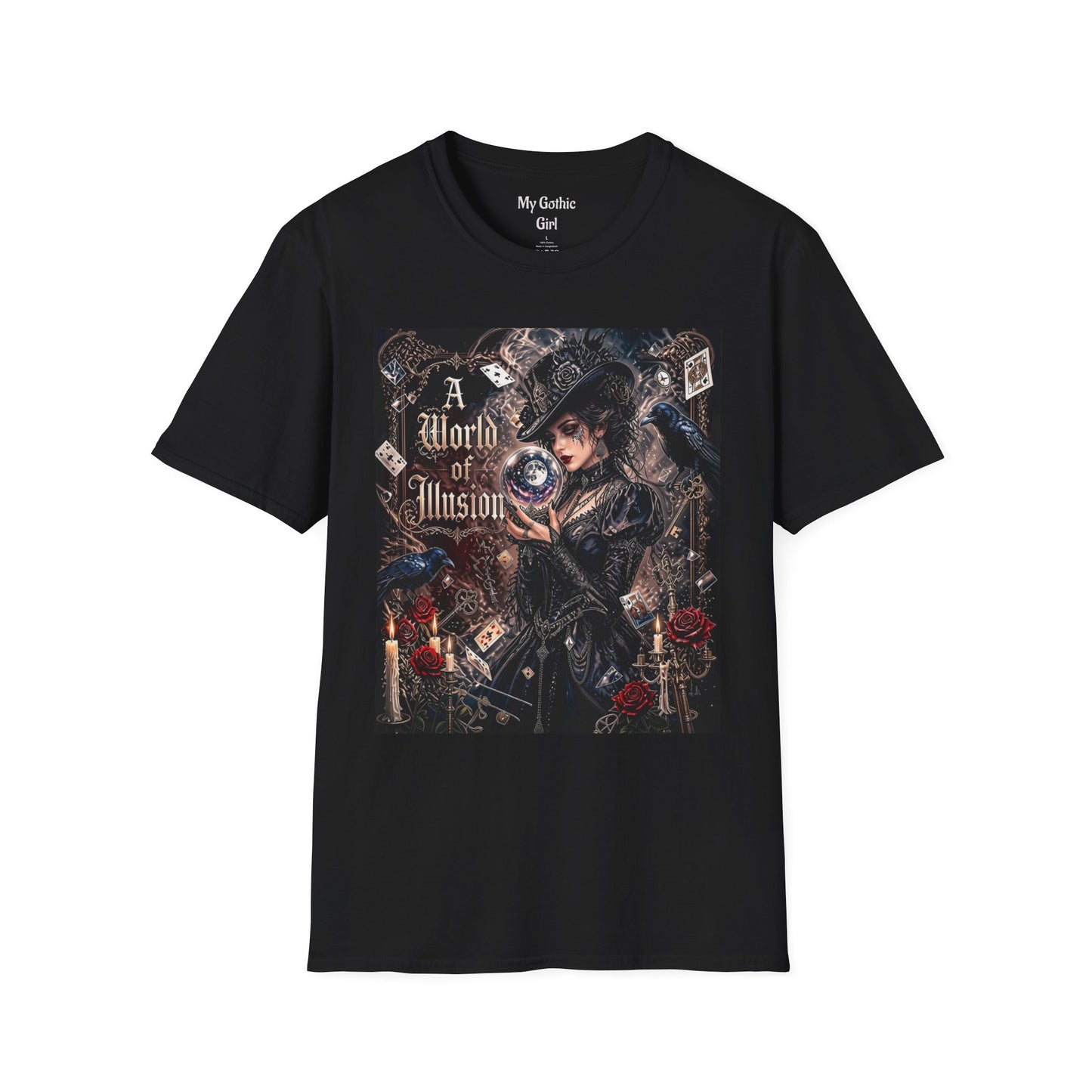 A World of Illusion T-Shirt — Gothic Fortune Teller Magic Tee