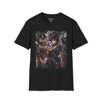 A World of Illusion T-Shirt — Gothic Fortune Teller Magic Tee