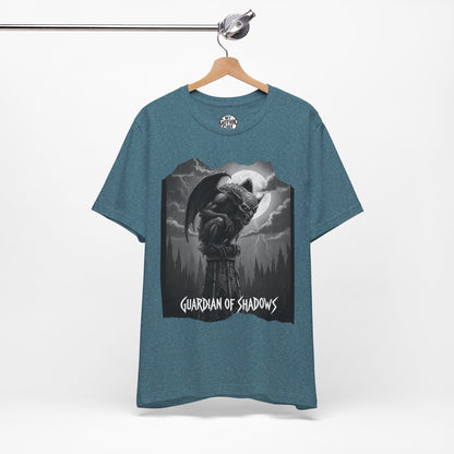 "Guardian of Shadows"  Gothic Graphic T-Shirt – Alt Aesthetic Poetic Goth Streetwear