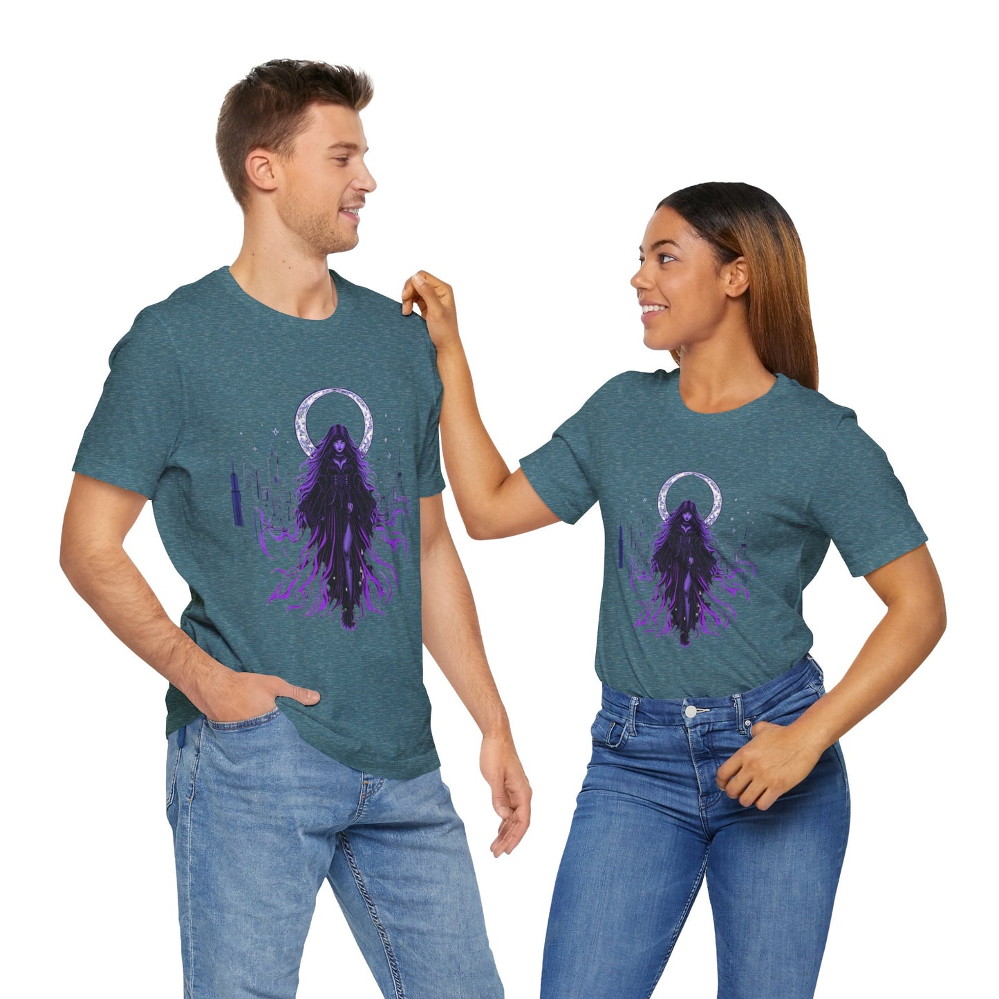 “Celestial Enchantress”  Gothic Graphic T-Shirt – Alt Aesthetic Poetic Goth Street-wear