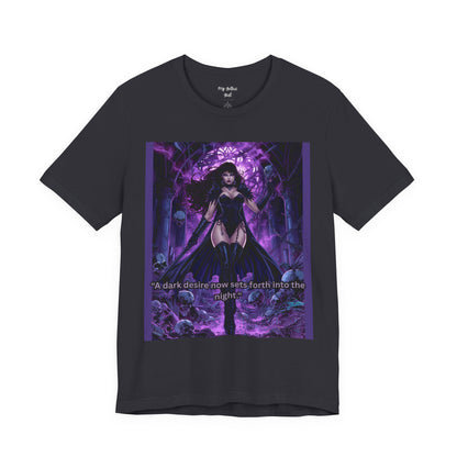 Dark Sorceress Graphic Tee — "A dark desire now sets forth into the night"