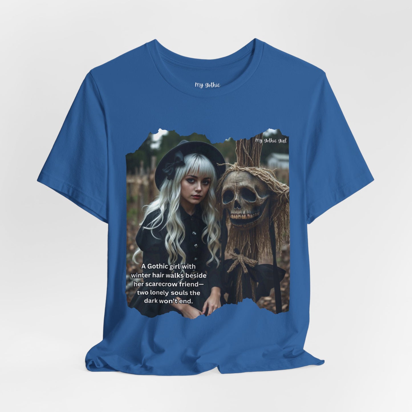 My Gothic Girl T-Shirt "Scarecrow Friend" – Whimsy Goth Streetwear, Dark Poetry Fashion, Alt Aesthetic Apparel