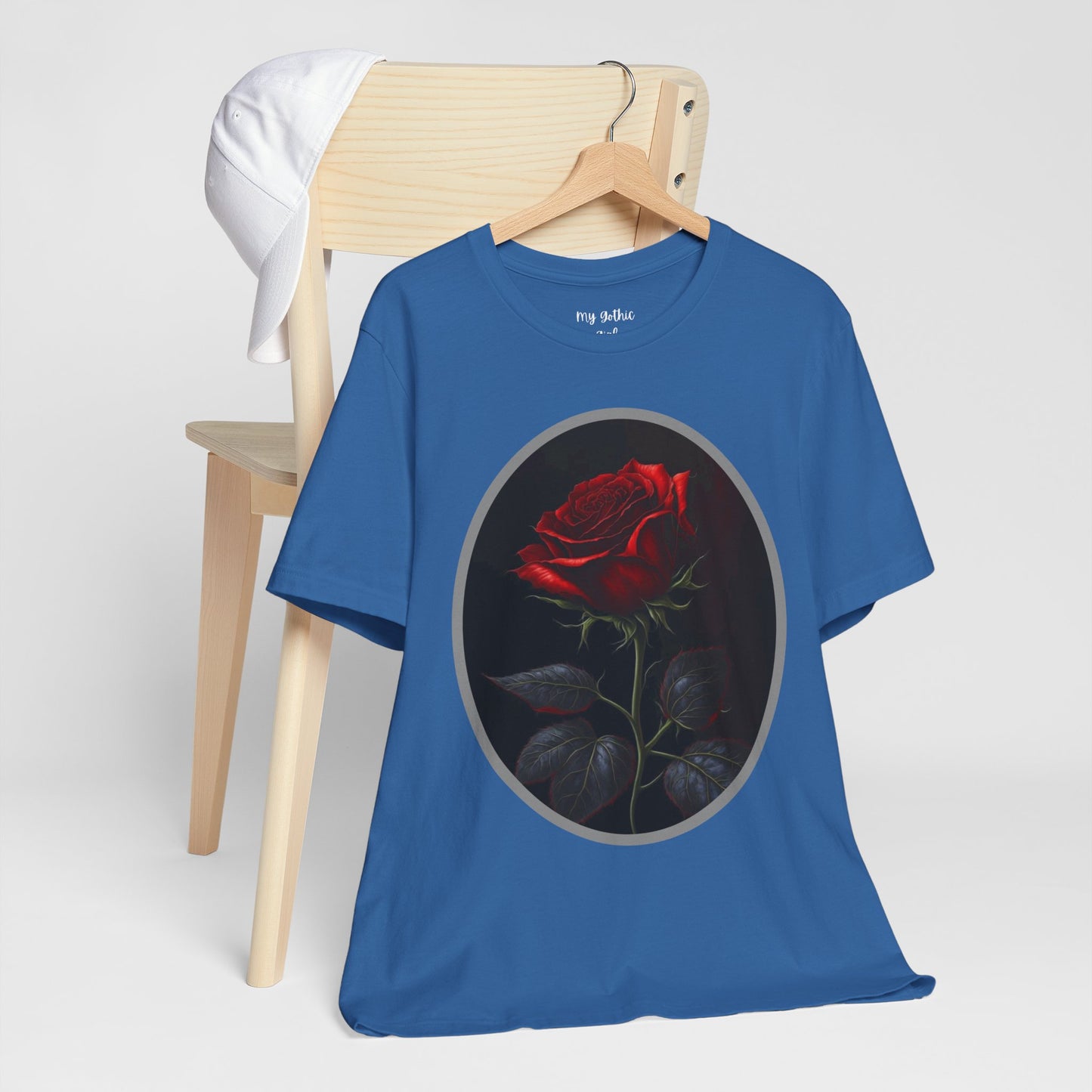 My Gothic Girl T-Shirts for Women & Men "Linda's Red Rose" Dark Aesthetic & Alternative Tees – My Gothic Girl