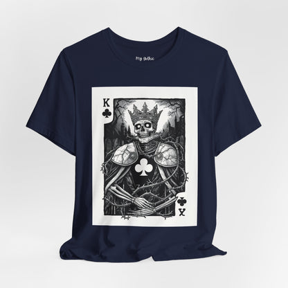 King of Clubs Skeleton Playing Card T‑Shirt