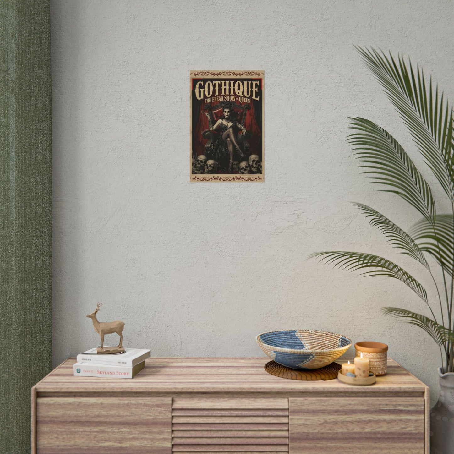 Gothique “The Freak Show Queen” Rolled Poster — Dark Circus Wall Art