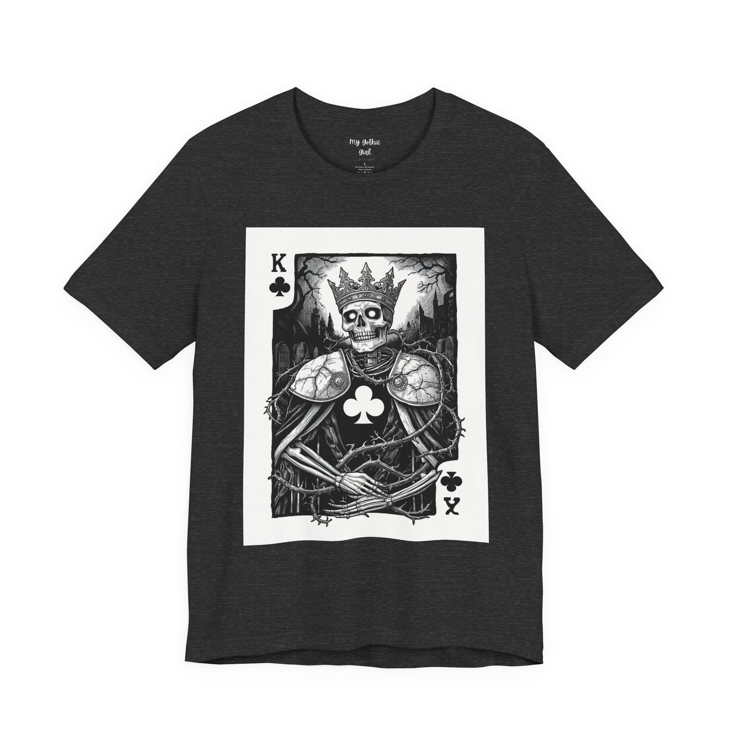 King of Clubs Skeleton Playing Card T‑Shirt
