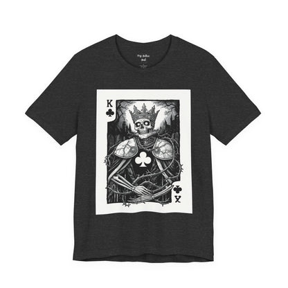 King of Clubs Skeleton Playing Card T‑Shirt