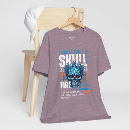 Eternal Blue Skull Flame Gothic Tee