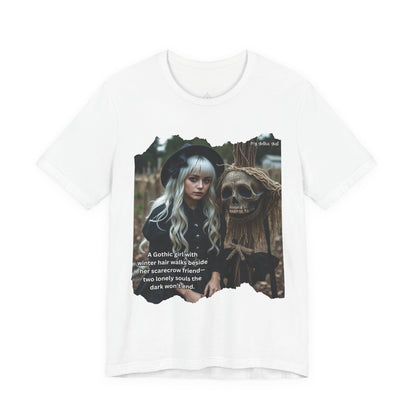 My Gothic Girl T-Shirt "Scarecrow Friend" – Whimsy Goth Streetwear, Dark Poetry Fashion, Alt Aesthetic Apparel