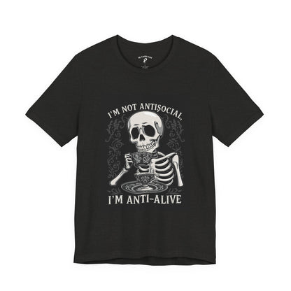 My Gothic Girl "I'M ANTI ALIVE" Graphic T-Shirt Unisex Gothic Dark Fashion Casual Wear