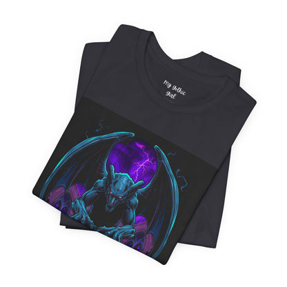 "The Gargoyle" — Dark Gothic Winged Statue Graphic Tee Design