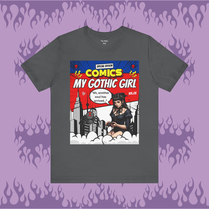 My Gothic Girl Comic Book Graphic Tee – Whimsy Goth Streetwear, Dark Poetry Fashion, Alt Aesthetic Apparel