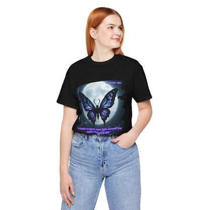 My Gothic Girl T-Shirt "Purple Gothic Butterfly" – Whimsy Goth Streetwear, Dark Poetry Fashion, Alt Aesthetic Apparel