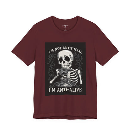 My Gothic Girl "I'M ANTI ALIVE" Graphic T-Shirt Unisex Gothic Dark Fashion Casual Wear