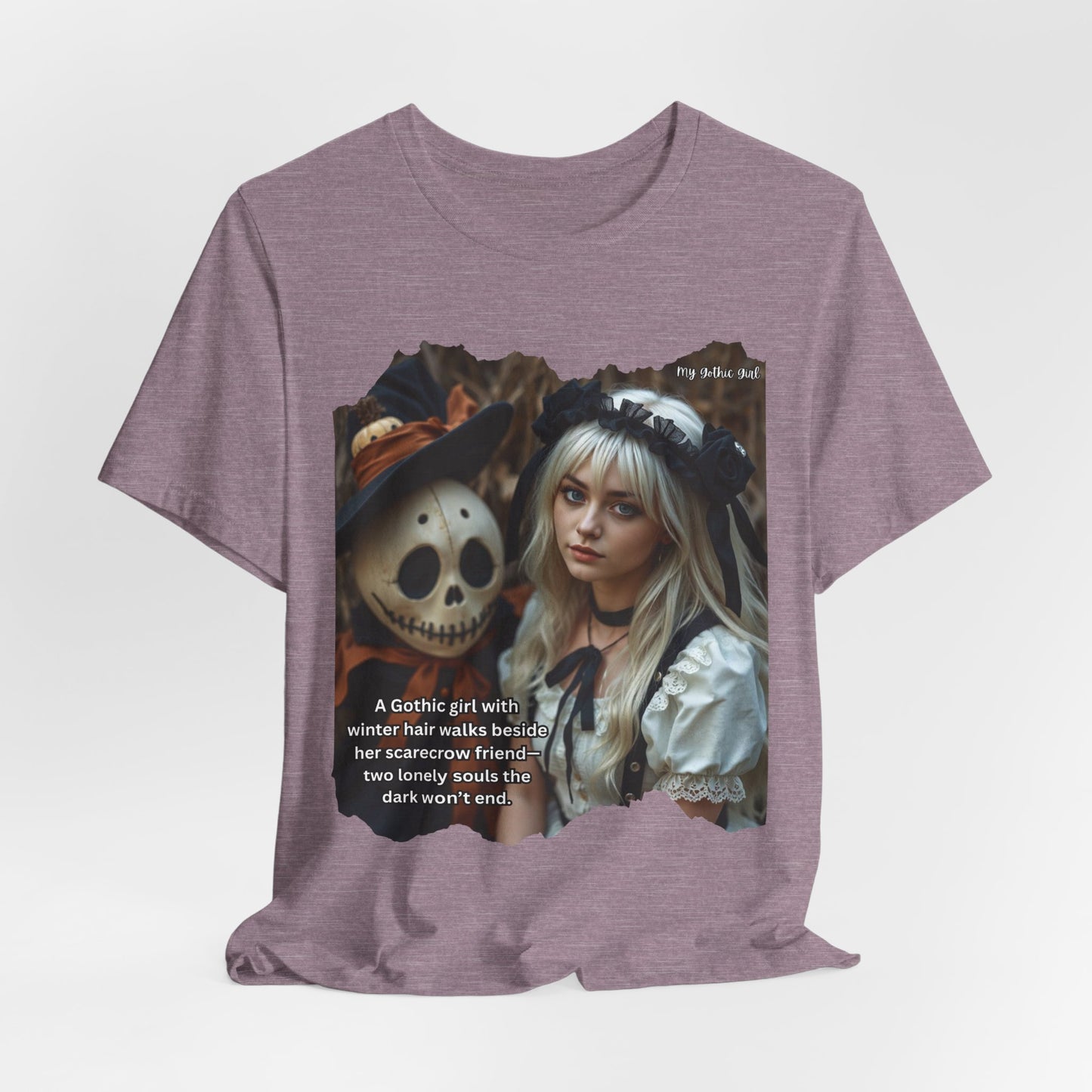 My Gothic Girl T-Shirt "Scarecrow Friend" – Whimsy Goth Streetwear, Dark Poetry Fashion, Alt Aesthetic Apparel