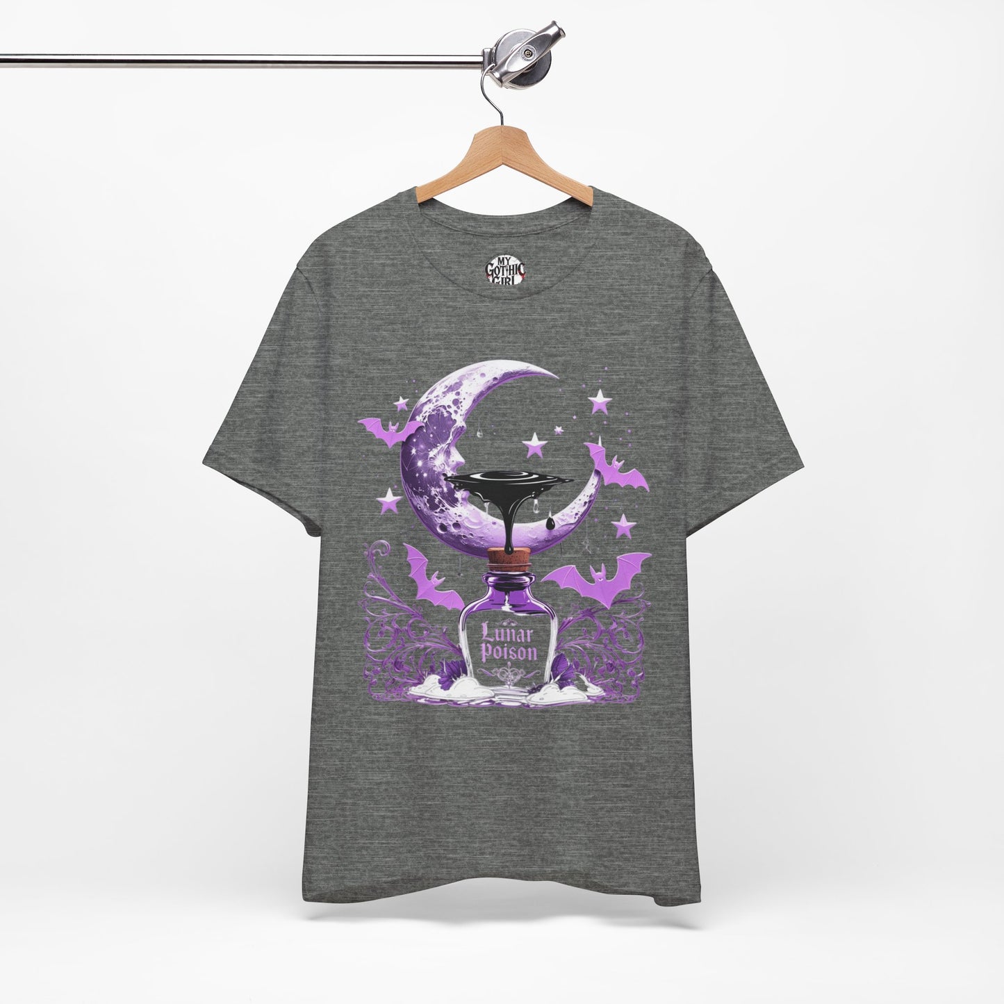 “Lunar Poison” — Celestial Alchemy Gothic Graphic T-Shirt – Alt Aesthetic Poetic Goth Street-wear