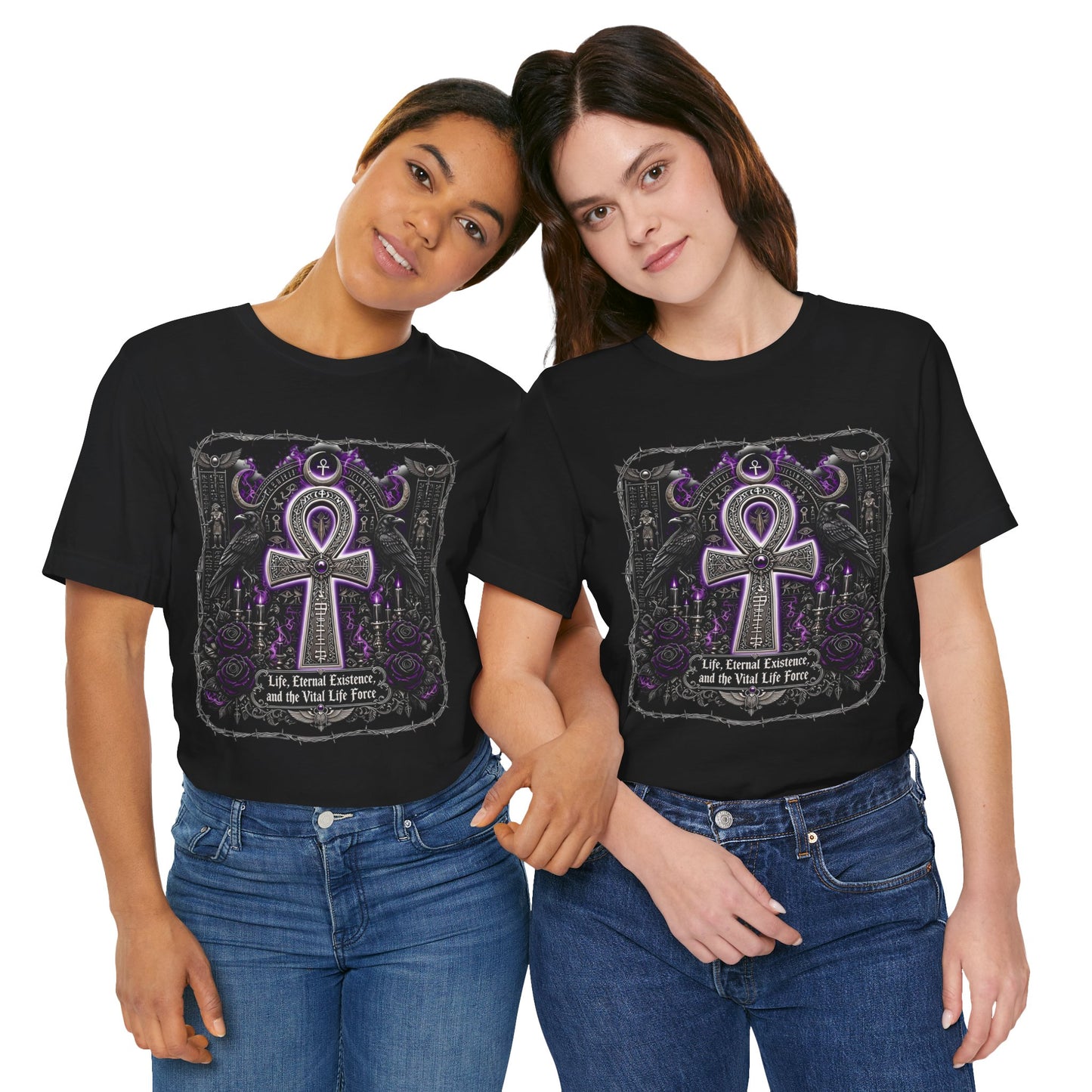 Ankh Gothic Tee — Life, Eternal Continuity & Vital Life Force Graphic T-Shirt