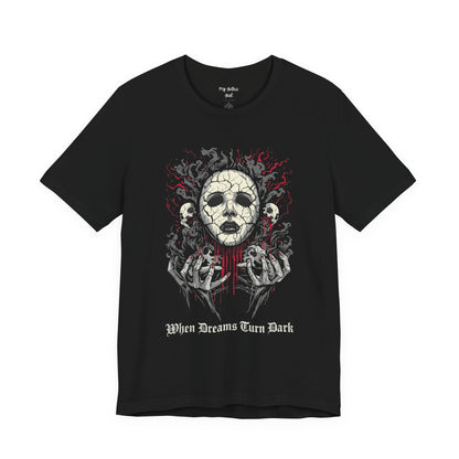 "When Dreams Turn Dark" Gothic Art The Cracked Face T Shirt