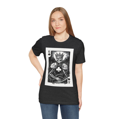 King of Clubs Skeleton Playing Card T‑Shirt
