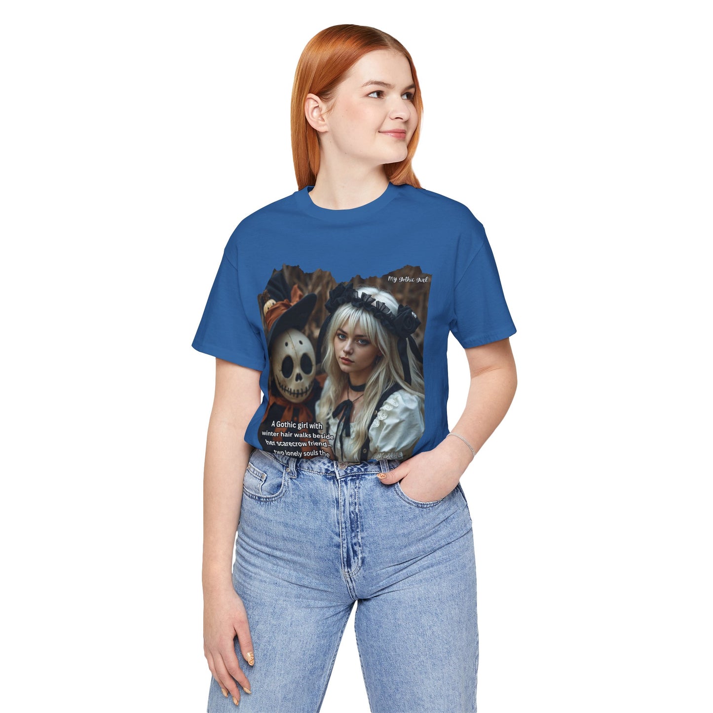 My Gothic Girl T-Shirt "Scarecrow Friend" – Whimsy Goth Streetwear, Dark Poetry Fashion, Alt Aesthetic Apparel