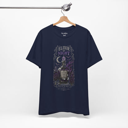 "Elixir of Night - Alchemy for the Soul" Gothic Design Short Sleeve T Shirt