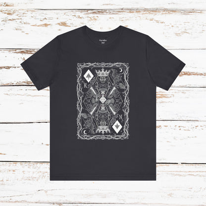 King of Diamonds Playing Card Graphic Tee — Dark Gothic King Design