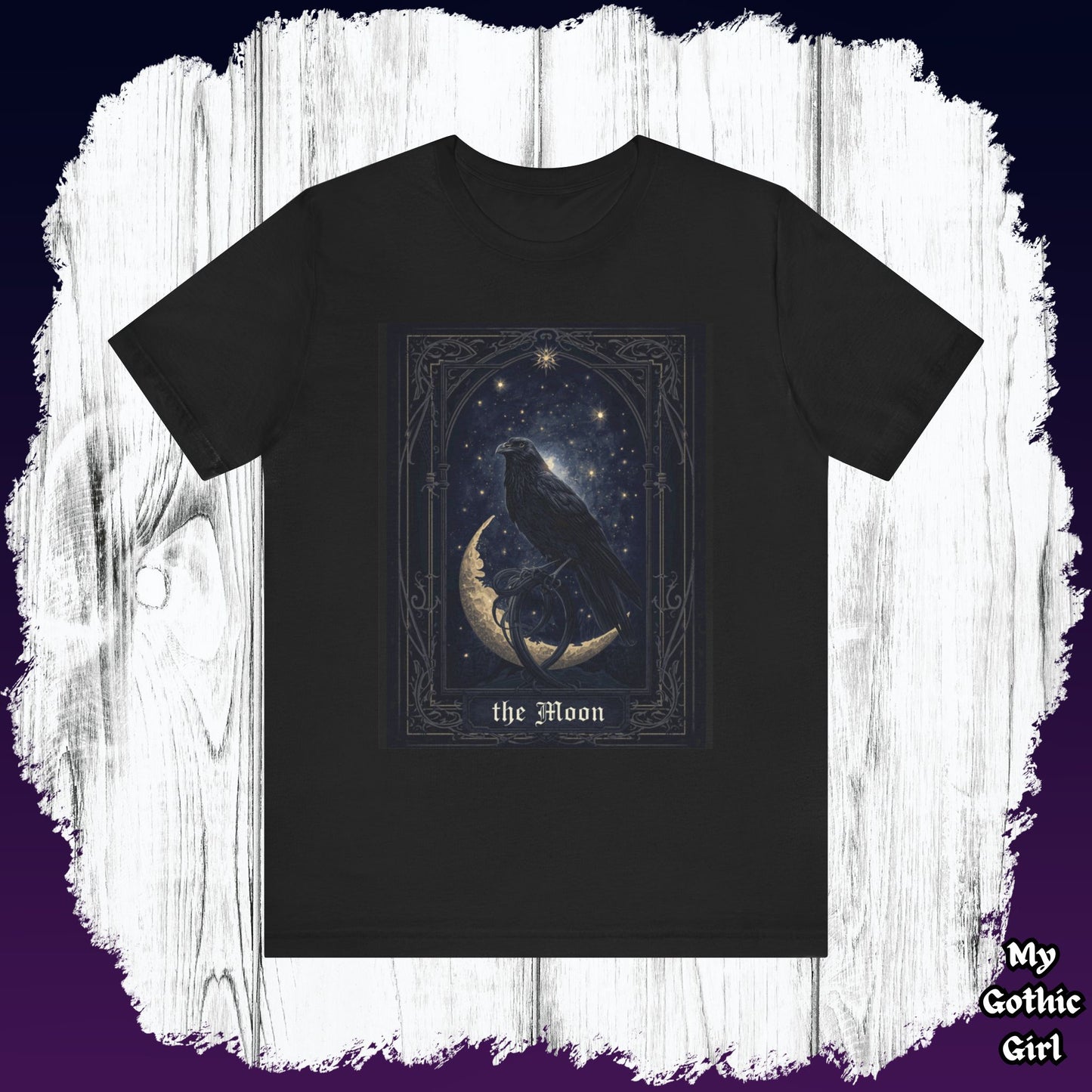 My Gothic Girl "Raven Moon" Graphic T-Shirt Unisex Gothic Dark Fashion Casual Wear