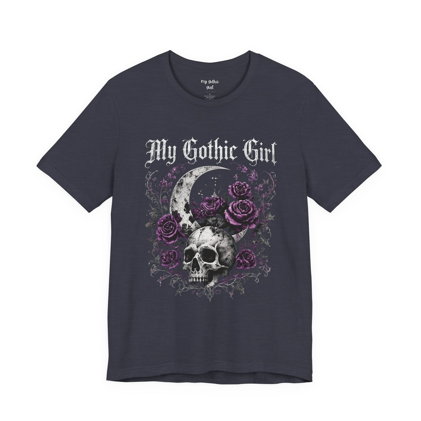 My Gothic Girl Skull Tee — Gothic Moon & Purple Roses T-Shirt