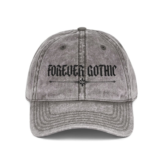 My Gothic Girl "FOREVER GOTHIC" Vintage Baseball Cap Alt Goth Head-Wear