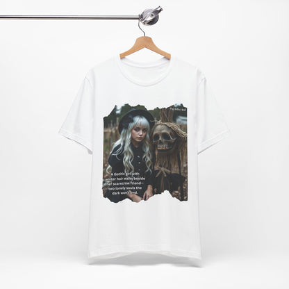My Gothic Girl T-Shirt "Scarecrow Friend" – Whimsy Goth Streetwear, Dark Poetry Fashion, Alt Aesthetic Apparel