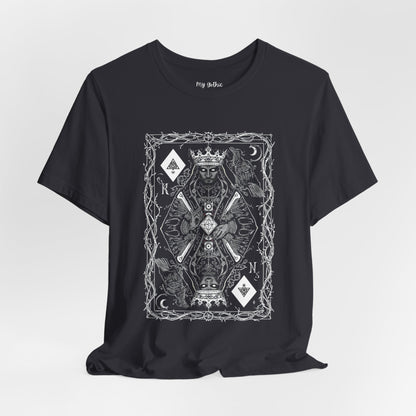 King of Diamonds Playing Card Graphic Tee — Dark Gothic King Design