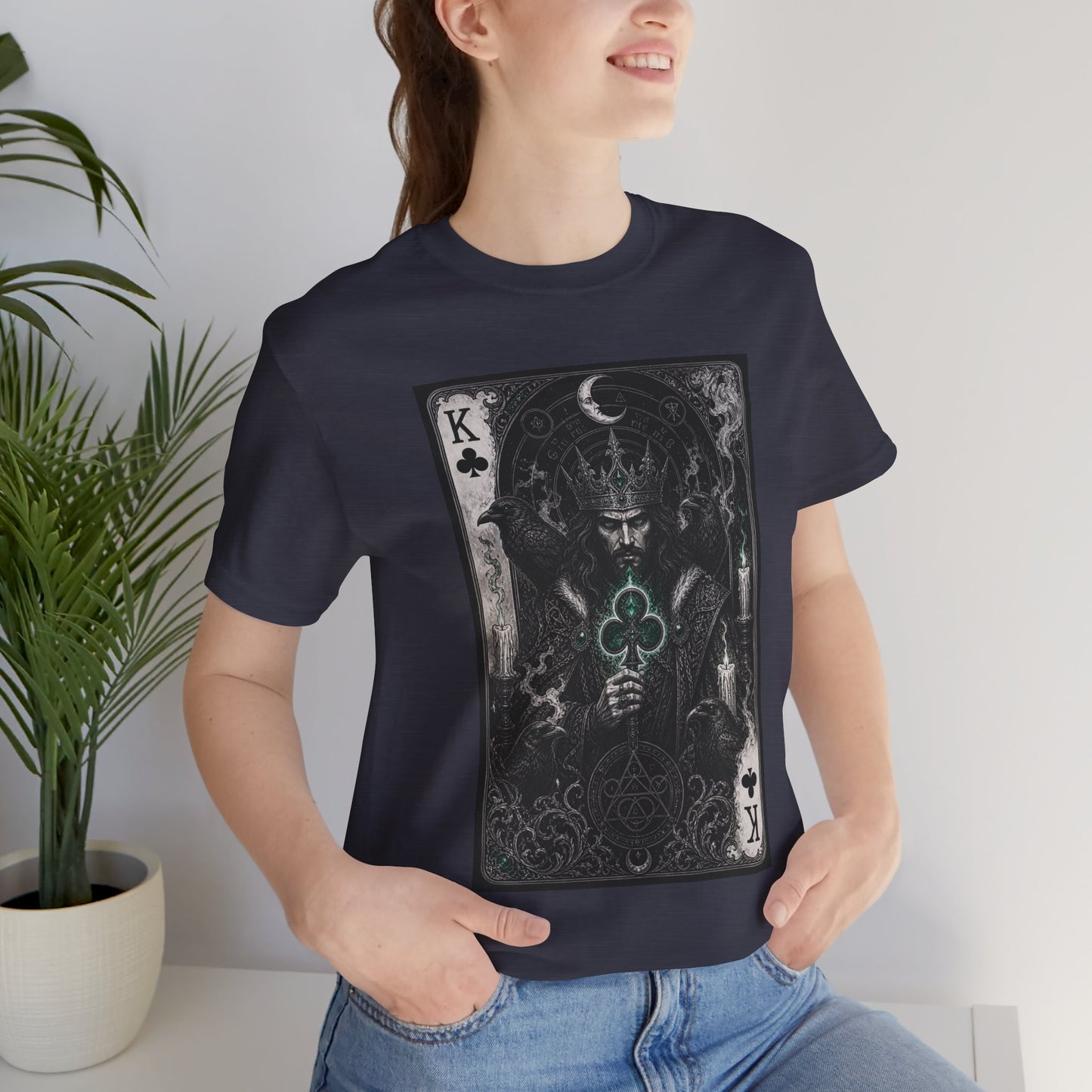 King of Clubs Playing Card T-Shirt — Gothic Card Deck Graphic Tee