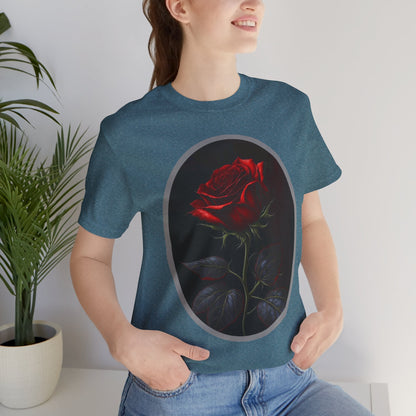 My Gothic Girl T-Shirts for Women & Men "Linda's Red Rose" Dark Aesthetic & Alternative Tees – My Gothic Girl