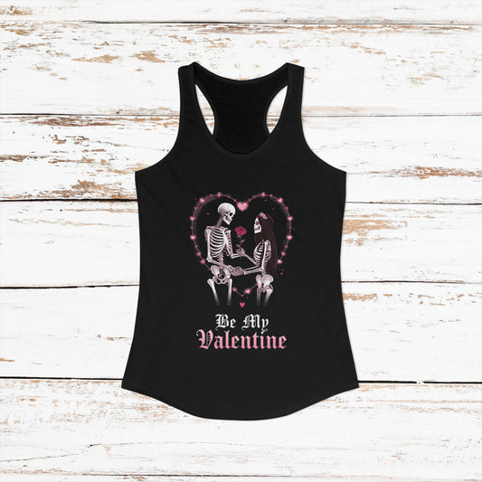 Copy of Copy of Cute Gothic Skeleton Romance Shirt — Women's Racerback Tank