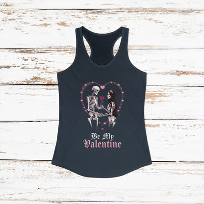 Copy of Copy of Cute Gothic Skeleton Romance Shirt — Women's Racerback Tank