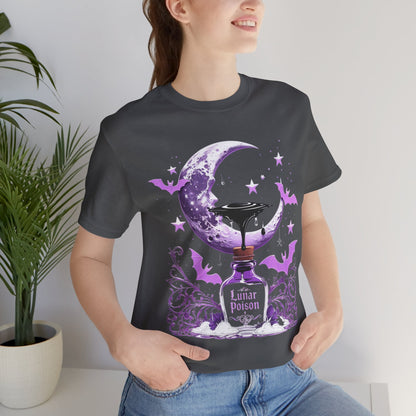 “Lunar Poison” — Celestial Alchemy Gothic Graphic T-Shirt – Alt Aesthetic Poetic Goth Street-wear