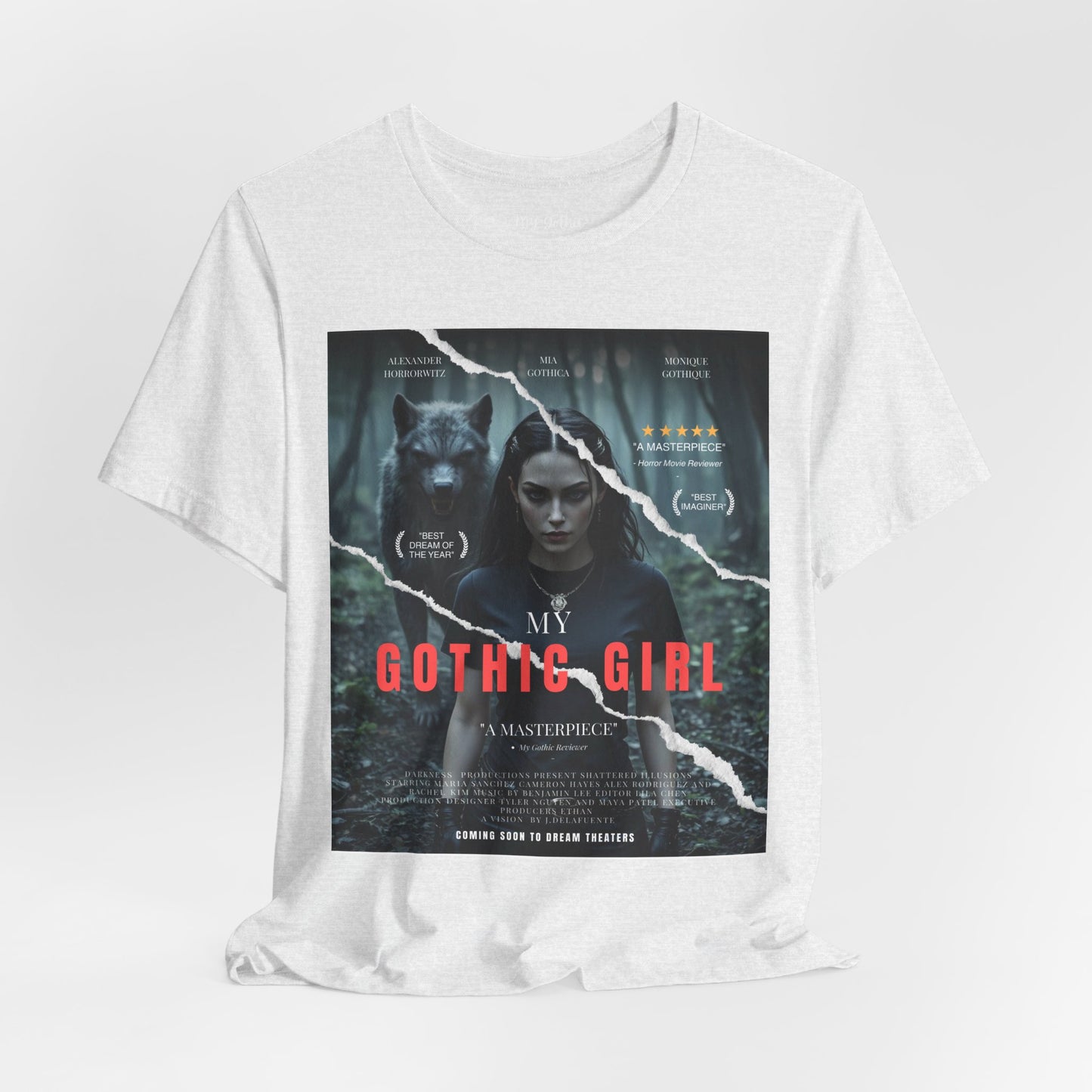 My Gothic Girl T-Shirt "Movie Poster" – Whimsy Goth Streetwear, Dark Poetry Fashion, Alt Aesthetic Apparel