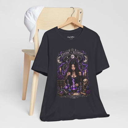 Gothic Alchemy T-Shirt — Witch Potion Skull Graphic Tee