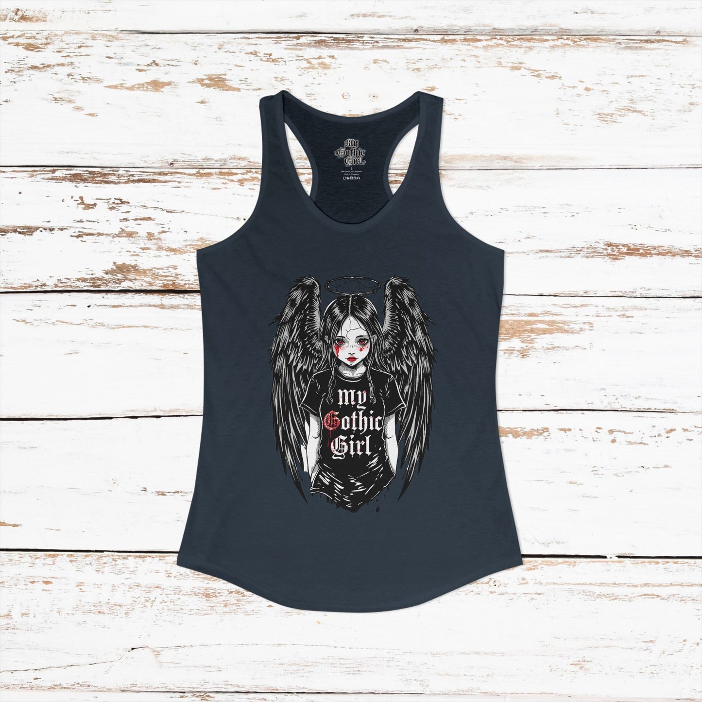 My Gothic Girl "Fallen Angel" — Women's Racer-back Tank Top