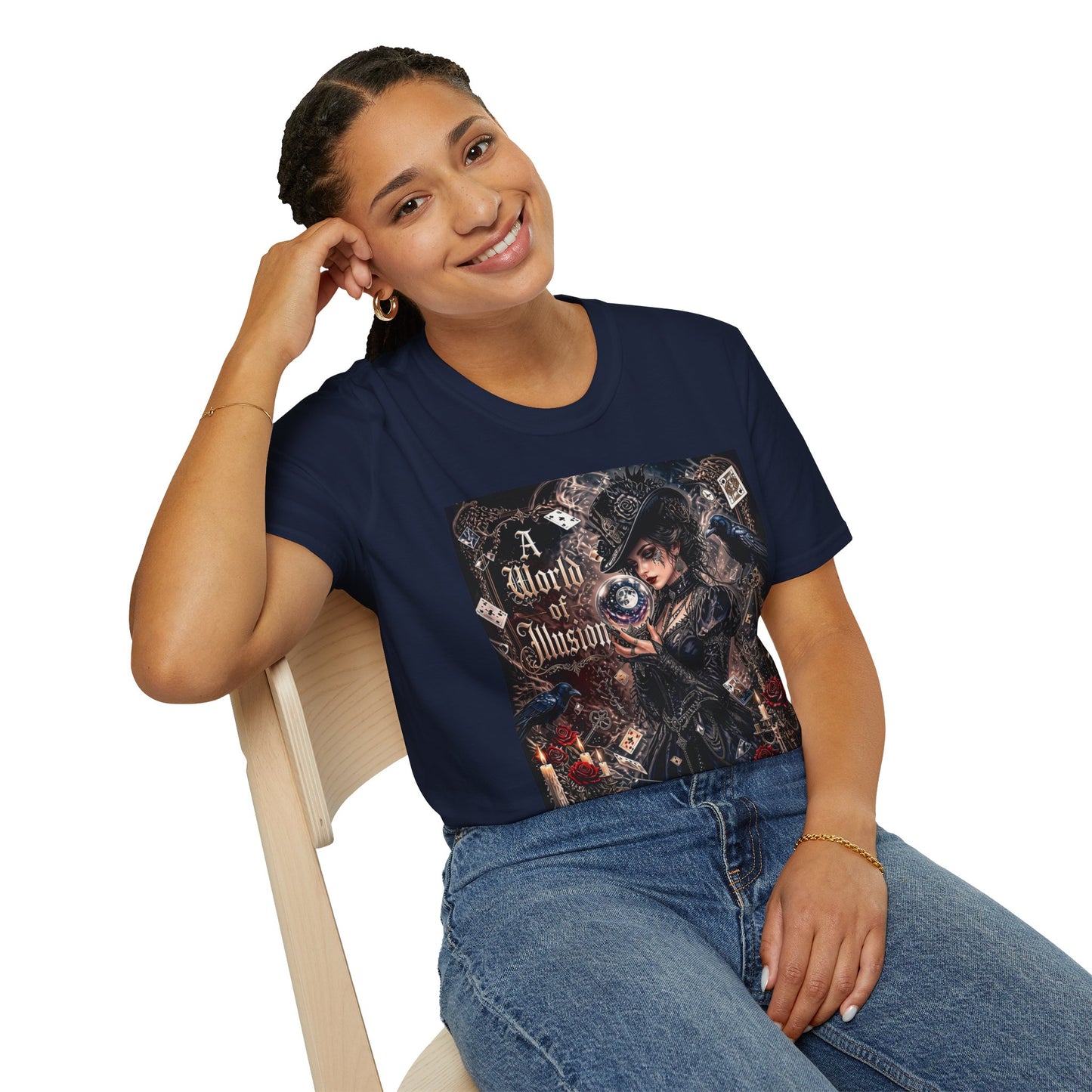 A World of Illusion T-Shirt — Gothic Fortune Teller Magic Tee