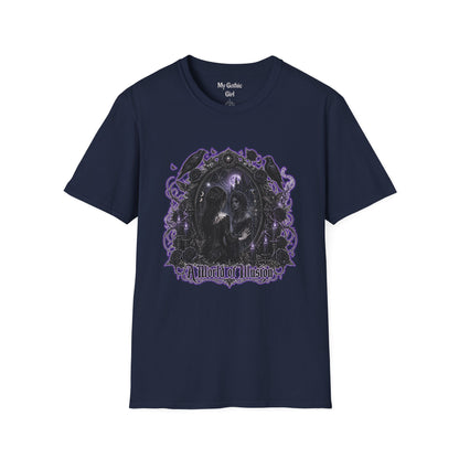 Gothic Mirror T-Shirt — "My Gothic Girl" Dark Violet Graphic Tee